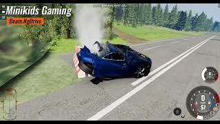 BeamNGDrive  Concrete Barrier  Crash Beam beamngdrive [upl. by Tammany210]