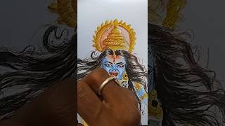 How to Kali ma drawing with water colourmakalidrawing goddrawing shorts art watercolor [upl. by Iccir589]