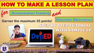 PAANO GUMAWA NG LESSON PLAN FOR DEPED T1 RQA AND TIPS PARA MAKUHA ANG MAX 35 POINTS SA DEMO TEACHING [upl. by Nonnac]