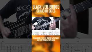 Black Veil Brides  Crimson Skies Guitar Cover  TABS shorts guitarist blackveilbrides [upl. by Abbotson]