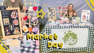 my first market vlog 🍓 craft market prep and pop up stall 🛍 [upl. by Snej]