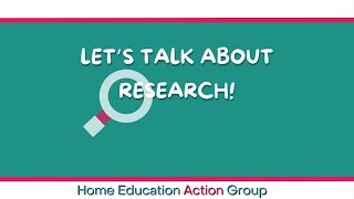 Lets talk about Home Education Research [upl. by Payson]