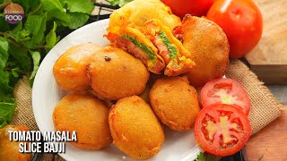 Crispy Tomato Slice Bajji  ది బెస్ట్ తీరులో మసాలా టమాటో స్లైస్ బజ్జి  Easy Snack Recipes [upl. by Haswell912]