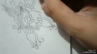 Simple pencil stech mehndi designs 😍😍trendingvideoforyourpageviral [upl. by Arretal]