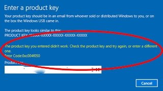 How to fix quotThe product key you entered didnt work windows 10quot error code 0xc004f050 [upl. by Gherlein242]