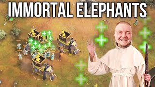 ONLY Elephants amp Scholars in 2v2 in AOE4  Adventures With Core [upl. by Mansoor798]