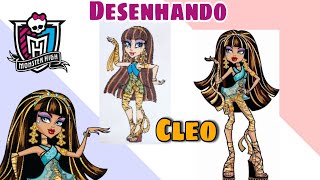 Desenhando a Cleo do Nilo de Monster HighDrawing Cleo de Nile from Monster High [upl. by Trisa]