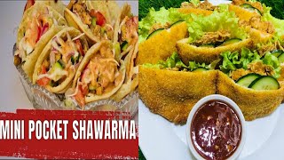 Chicken Shawarma Recipe at home  Mini Shawarma Pockets at home  Mini Zinger Pockets Recipe [upl. by Latimer]