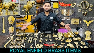 Royal Enfield Brass Items  All Range of Brass Accessories [upl. by Eihtak]