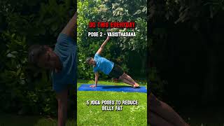 5 Yoga Poses to Reduce Belly Fat  Pose 2  Vasishtasana bellyfatworkout youtubeshorts [upl. by Leah]