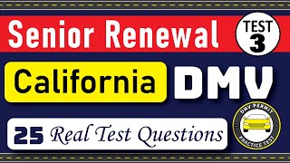 California DMV Written Test 2024  DMV Senior Written Test 2024  DMV Renewal For Seniors  Test 3 [upl. by Silsbye]