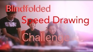 BLINDFOLDED SPEED DRAWING CHALLENGE [upl. by Reseda]