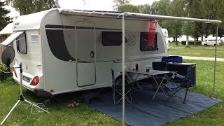 Wohnwagen Knaus Sport 450 FS im Test [upl. by Ullman]