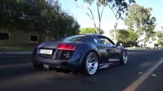 Bagged Audi R8 V8  Armytrix Titanium Exhaust  AccuAir Suspension  Prior Design  Boden Autohaus [upl. by Corso]