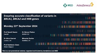 Ensuring accurate classification of variants in BRCA1 BRCA2 and HRR genes 2024  webinar 3 [upl. by Jake]