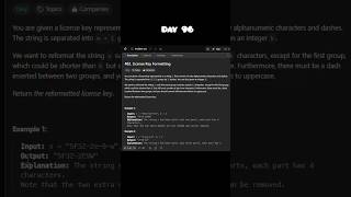 LeetCode 482  License Key Formatting 100daysofcodingchallenge javaprogramming [upl. by Cosma916]