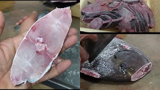 Rabbit fish cleaning and cutting  fresh catch seafood restaurant gokulam mysore [upl. by Nimaynib587]