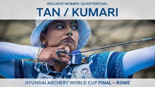 Tan YaTing v Deepika Kumari – Recurve Women’s Quarterfinal  Rome 2017 [upl. by Woodall148]