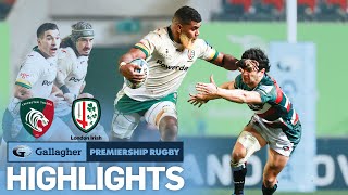 Leicester v London Irish  HIGHLIGHTS  Incident Packed Battle  Gallagher Premiership Rugby 202021 [upl. by Ahsimot]