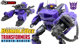 Transformers Studio Series 110 BUMBLEBEE MOVIE Voyager Class SHOCKWAVE Review [upl. by Neely984]