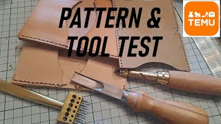 Leather Craft  TEMU pattern and tool test [upl. by Iaria618]