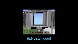 9x9 piston door suggested by BlueKirby808 minecraft redstone redstonebuilds redstonecreations [upl. by Eilhsa]