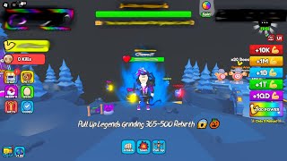 Roblox Pull Up Legend Simulator 🎃 Grinding Rebirth 365500 😱 Top 100 [upl. by Ellezig]