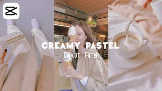 Creamy Pastel CapCut Filter  capcut editing tutorial [upl. by Embry]