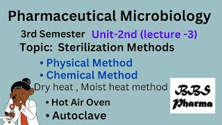 STERILIZATION Dry heat method Moist heat method Hot Air Oven Autoclave UNIT2nd L3 MICROBIOLOGY [upl. by Lytton]