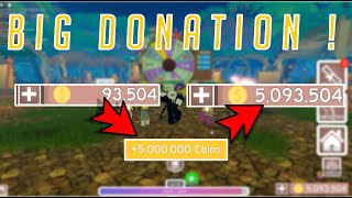 I got donated 5 MILLIONS MONEY IN DRAGON ADVENTURE  1 million giveaway  ROBLOX [upl. by Ecadnac]