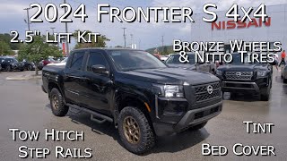 New 2024 Nissan Frontier w Lift Kit Tint Nitto Tires Bronze Wheels Step Rails Bed Cover [upl. by Sharia]