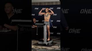 Sean Climaco passes hydration makes weight for ONE 168 onechampionship [upl. by Sairtemed897]