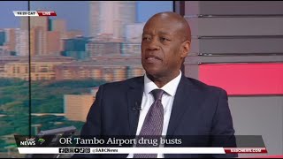 OR Tambo Airport drug busts  Andy Mashaile weighs in [upl. by Ireland]