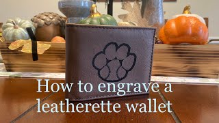 How to engrave a leather wallet xtool createwith614 engraving leather [upl. by Lundgren719]