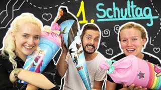 GESCHENKE ZUM 1 SCHULTAG  Was ist in KAAN NINA amp KATHIS Schultüte zur Einschulung Back to School [upl. by Dannel]