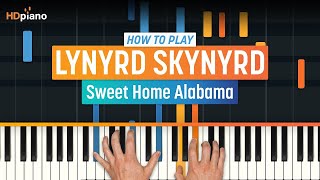 Piano Lesson for quotSweet Home Alabamaquot by Lynyrd Skynyrd  HDpiano Part 1 [upl. by Dell537]