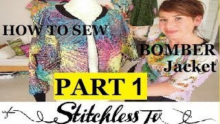 How to sew a bomber jacket PART 1 [upl. by Inot]