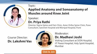 Applied anatomy and sonoanatomy of muscles around the knee joint  Dr Priya Rathi [upl. by Atilegna]