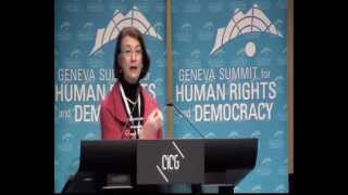 Expert on sexual violence in Congo Colette Braeckman at 2013 Geneva Summit [upl. by Spurgeon]