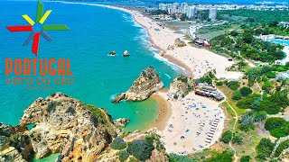 Três Irmãos  Alvor 🏖️ Prainha  João de Arens Beach aerial view  Algarve  4K Ultra HD [upl. by Warp]