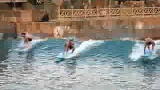 Wavepool Surfing  Sunway Lagoon Waterpark in KL Malaysia [upl. by Lartnom]