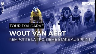 Tour d’Algarve 3e étape  Wout van Aert renoue avec la victoire au sprint [upl. by Murage652]