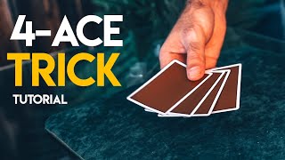 Card Magic Tutorial  How to Change 4 Cards Into Aces EASY [upl. by Norb]