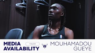 Hornets vs Spurs Mouhamadou Gueye Postgame Media Availability  762024 [upl. by Forrester]