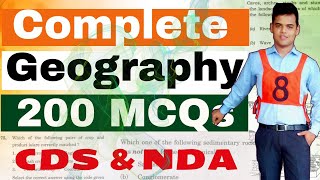 Complete Geography Through 200 MCQs and PYQs of NDA CDS and CAPF [upl. by Eveleen125]