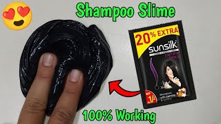 How to make slime with shampoo l How to make slime at home with shampoo l Slime ASMR [upl. by Aerdno]