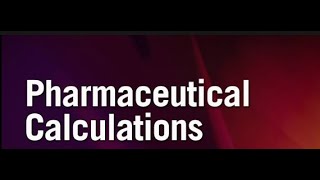 pharmaceutical calculations 1 milliequivalent شرح [upl. by Dannica]