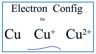 Electron Configuration for Cu Cu and Cu2 Copper and Copper Ions [upl. by Akinnej]