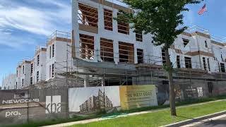 West Edge apartments on John Q Hammons Drive in Middleton WI August 2022 construction site visit [upl. by Blaseio]