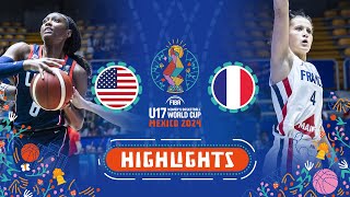 SemiFinals USA 🇺🇸 vs France 🇫🇷  Extended Highlights  FIBA U17 Womens Basketball World Cup 2024 [upl. by Bronez]